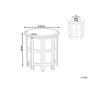 Beliani Table d'appoint en Manguier Rétro BORAI  