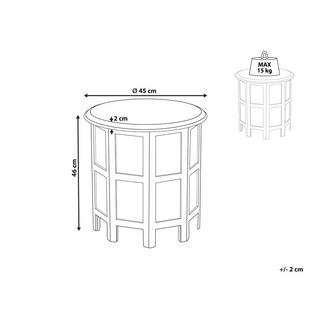 Beliani Table d'appoint en Manguier Rétro BORAI  