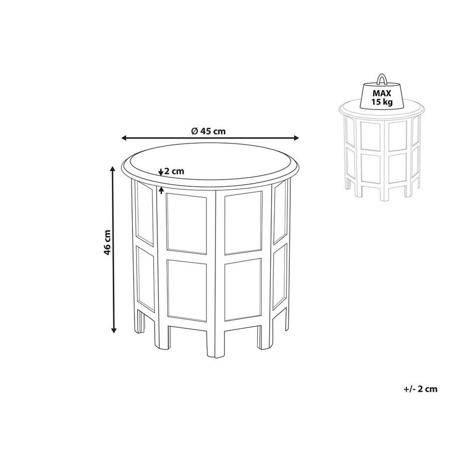Beliani Beistelltisch aus Mangoholz Retro BORAI  