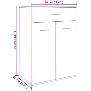 VidaXL Armoire à chaussures bois d'ingénierie  
