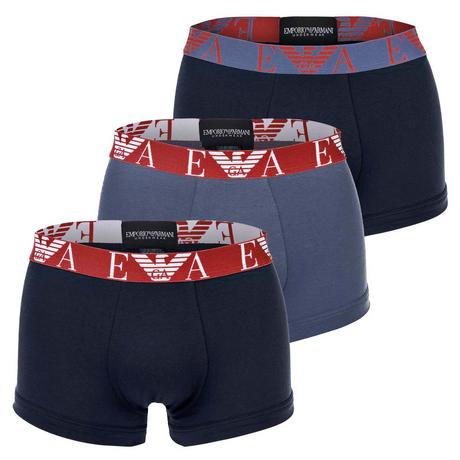 EMPORIO ARMANI Bold Monogram Boxer Aderenti Confezione da 3  