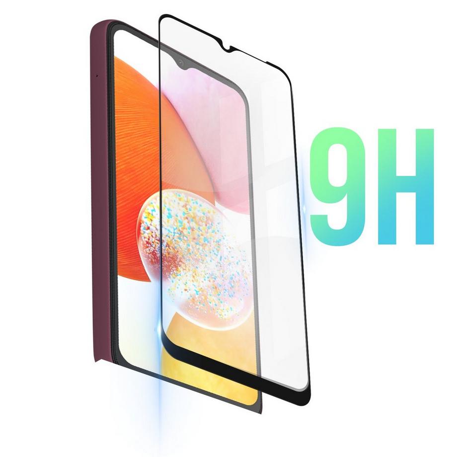 Avizar  Verre Trempé Samsung A14 4G et 5G Noir 