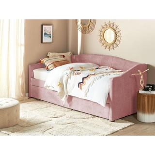 Beliani Lit de jour avec rangement en Tissu Traditionnel VITTEL  