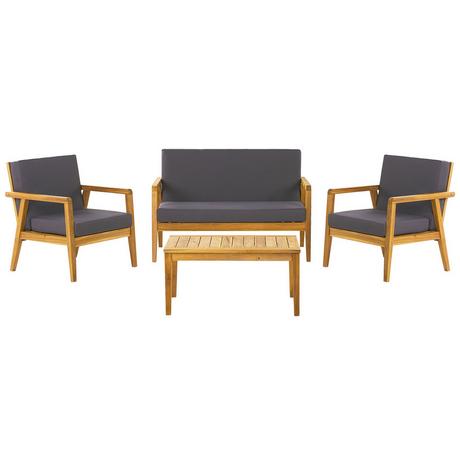 Beliani Lounge Set mit Tisch aus Akazienholz Retro PALLANO  