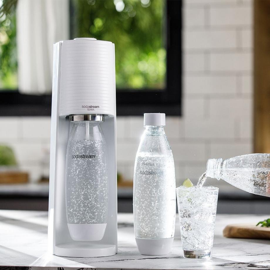 sodastream  Terra Weiss inkl.1 Fuse Flasche 1L - Wassersprudler 