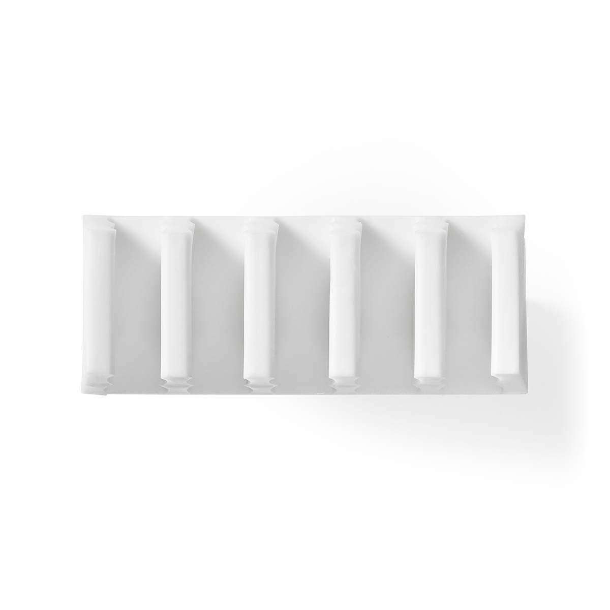 Nedis  Gestion des câbles | Serre-câbles | Click and Go | 2 pcs. | Nombre de fentes : 5 Disques | Épaisseur maximale du câble : 7,1 mm | Polypropylène | Blanc 