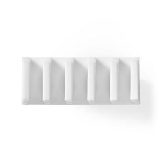 Nedis  Gestion des câbles | Serre-câbles | Click and Go | 2 pcs. | Nombre de fentes : 5 Disques | Épaisseur maximale du câble : 7,1 mm | Polypropylène | Blanc 