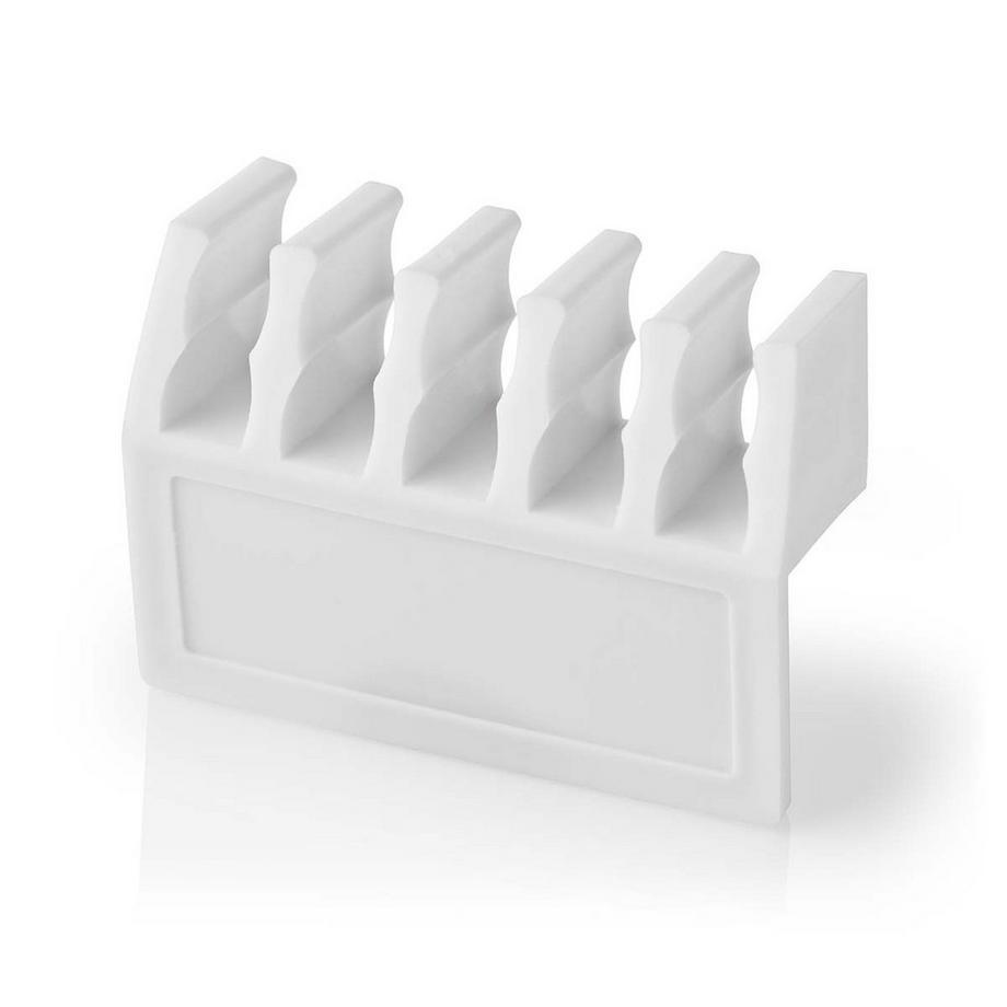 Nedis  Gestione dei cavi | Morsetto per cavi | Click and Go | 2 pz. | Numero di slot: 5 dischi | Spessore massimo del cavo: 7,1 mm | Polipropilene | Bianco 