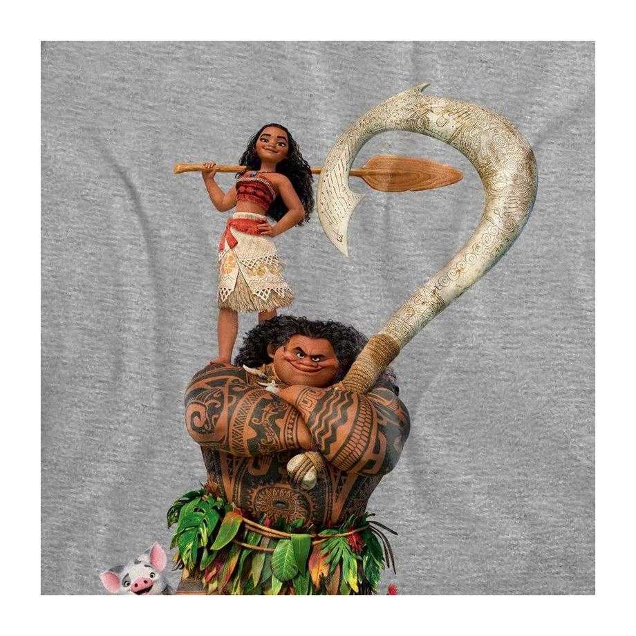 Disney T-Shirt Chiné avec Imprimé Moana et Maui  