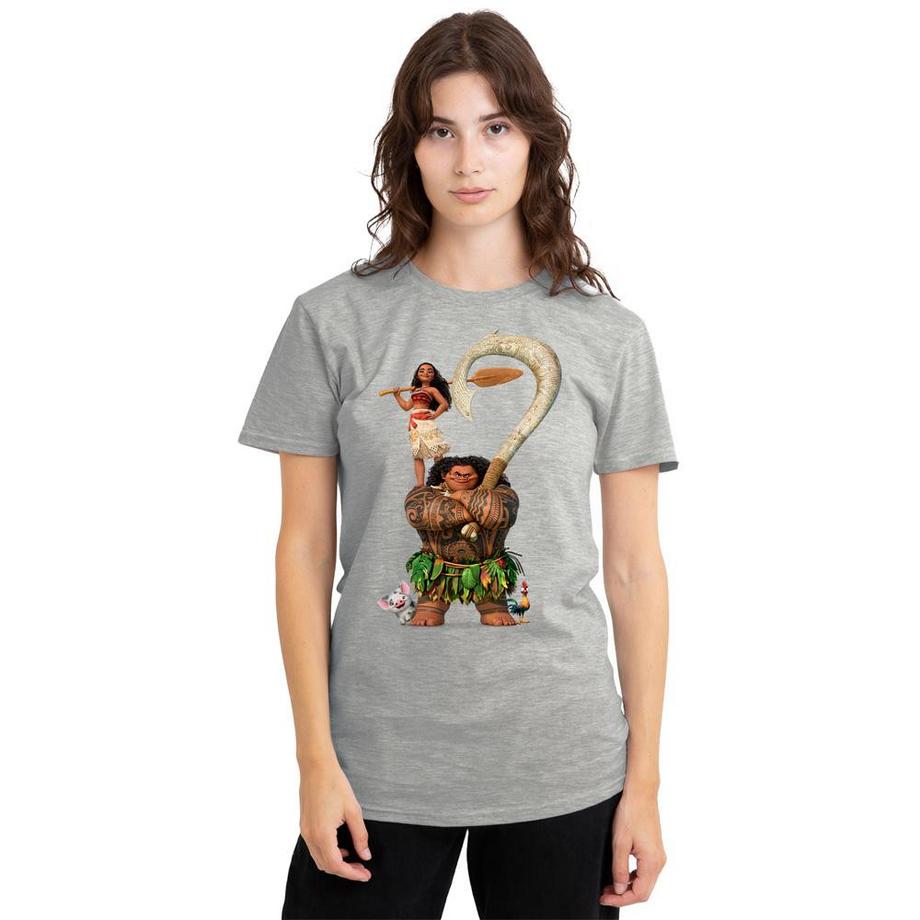 Disney T-Shirt Chiné avec Imprimé Moana et Maui  