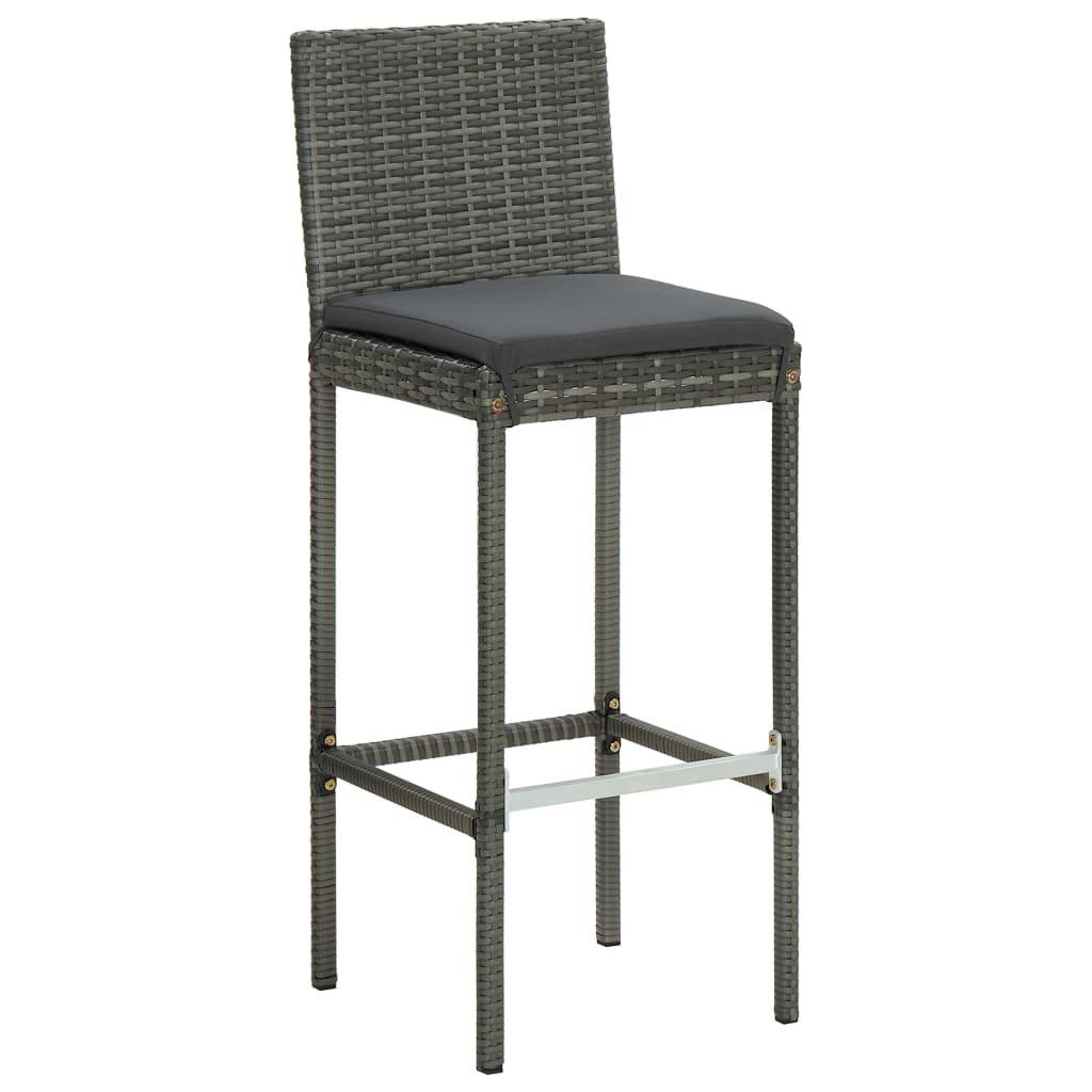 VidaXL Tabouret de bar rotin synthétique  