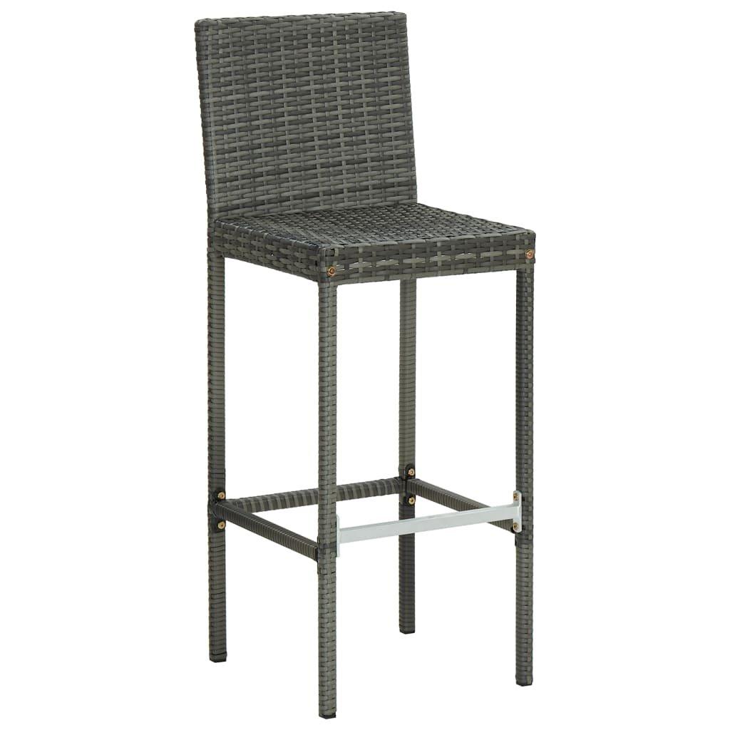 VidaXL Tabouret de bar rotin synthétique  