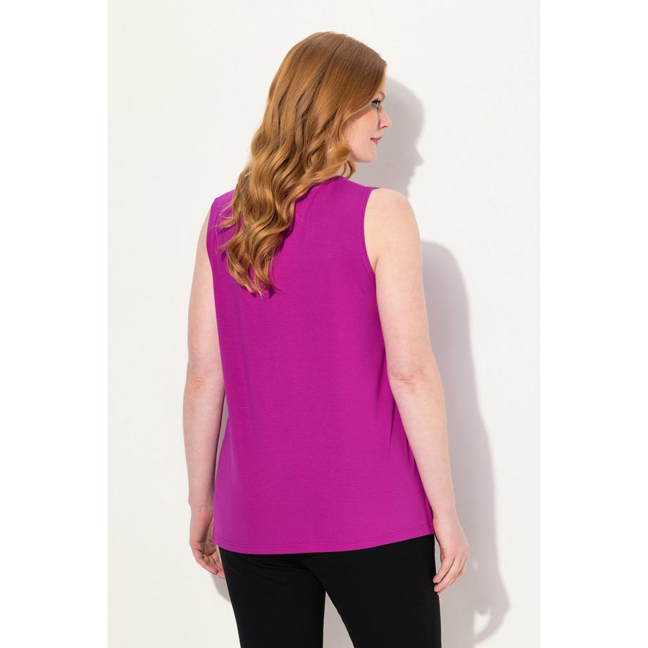 Ulla Popken Classic Fit Rundhals Stretch Ärmelloses Top  