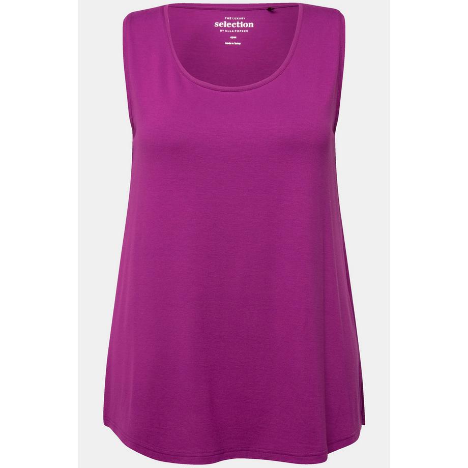 Ulla Popken Classic Fit Rundhals Stretch Ärmelloses Top  