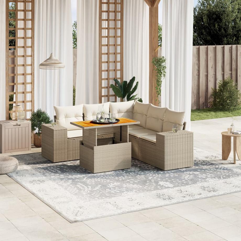 VidaXL Ensemble de canapés de jardin rotin synthétique  