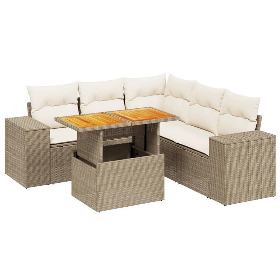 Ensemble de canapés de jardin rotin synthétique