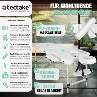 Tectake Table de massage 2 zones avec rouleaux de massage  