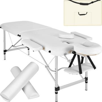 2 Zonen Massageliege mit Polsterung, Massagerollen und Aluminiumgestell