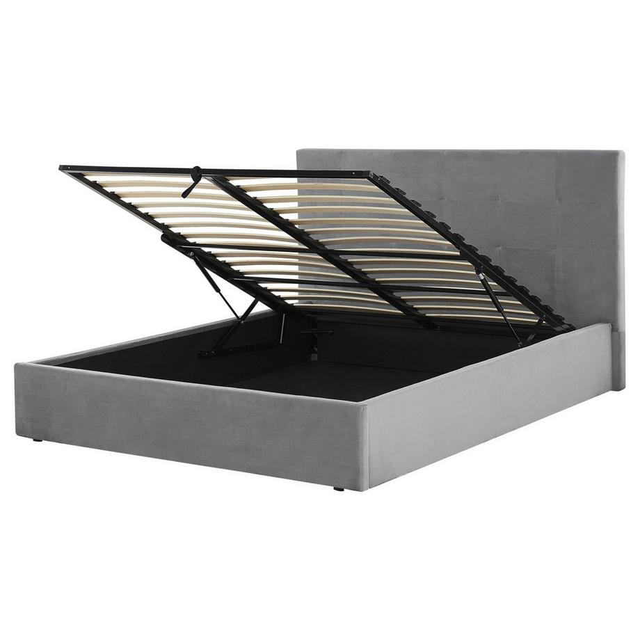 Bett mit Stauraum aus Samtstoff  LORIENT