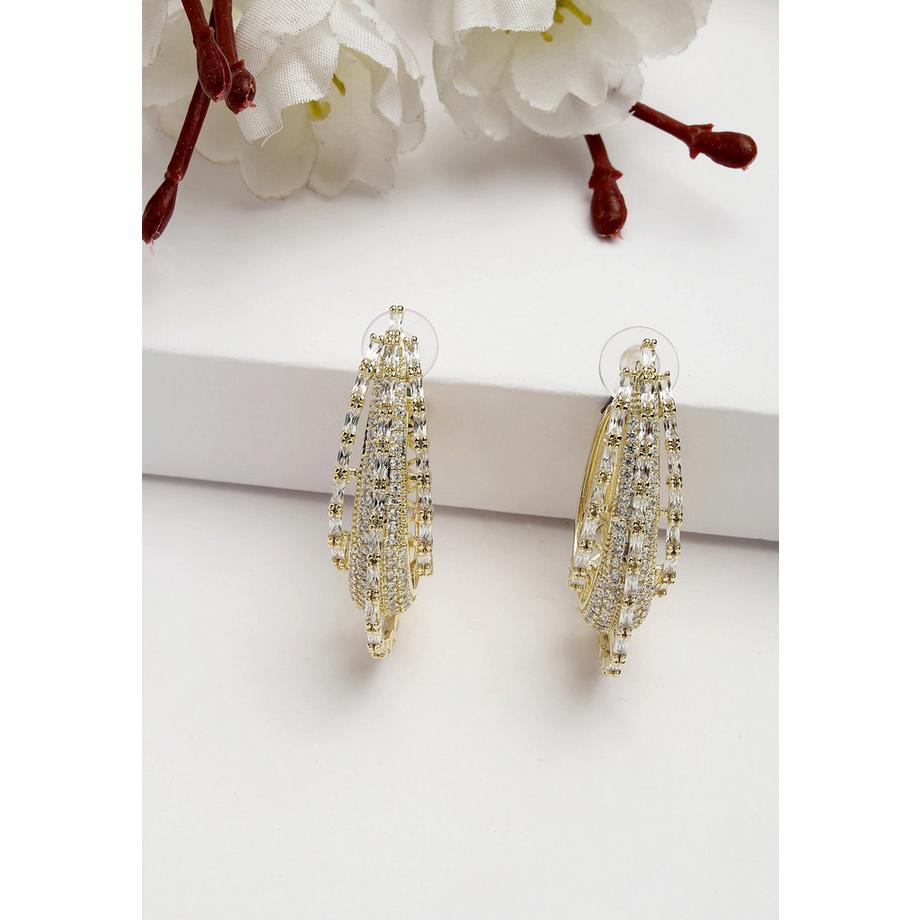 AVANT-GARDE PARIS  Diva Kollektion Cubic Zirconia Geschichtete Creolen 