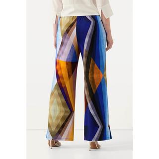 Ulla Popken  Slinkyhose, geometrisch, weites Bein, Elastikbund 