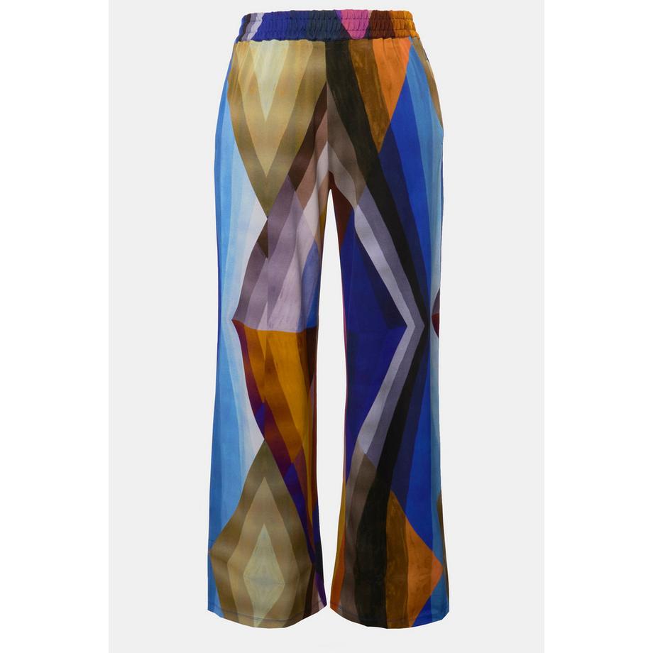 Ulla Popken Slinkyhose Geometrisch Weites Bein Elastikbund  
