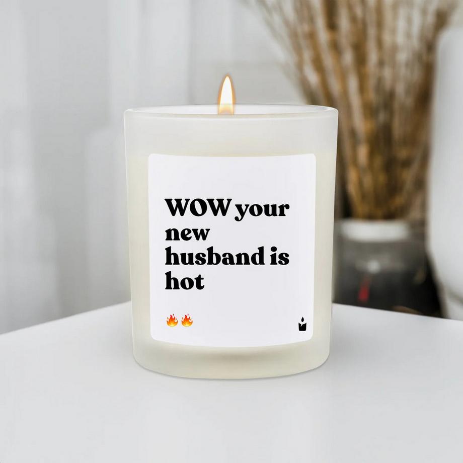 CandleHand Duftkerze Flowery Wow your new husband is hot  