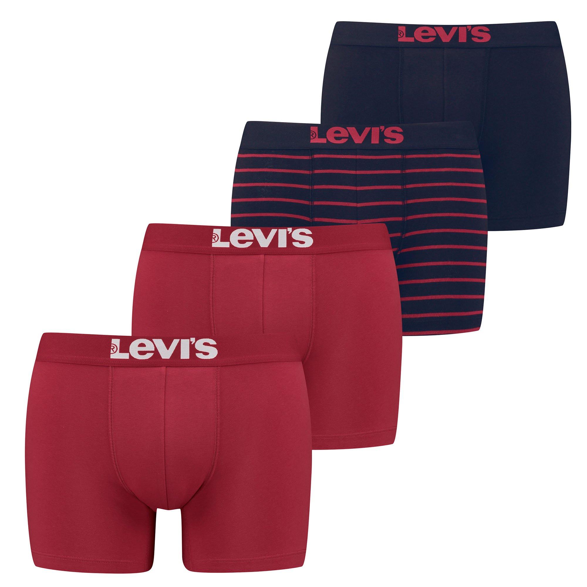 Levis  Boxer  Pack de 4 Stretch-MEN SOLID BASIC BOXER & VINTAGE STRIPE 4P 