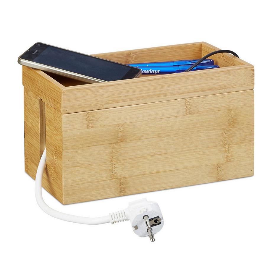 Northix Scatola per cavi in ​​bambù  