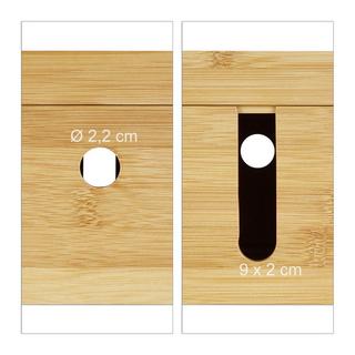 Northix Boîte à câbles en bambou  