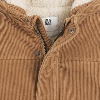 La Redoute Collections  Winterjacke aus Cord mit Kapuze und Teddyfleece-Futter 