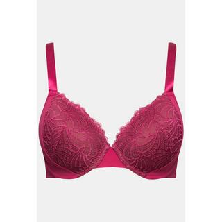 Ulla Popken  Soutien-gorge à armatures et coques souples, avec dentelle - bonnet B-E 