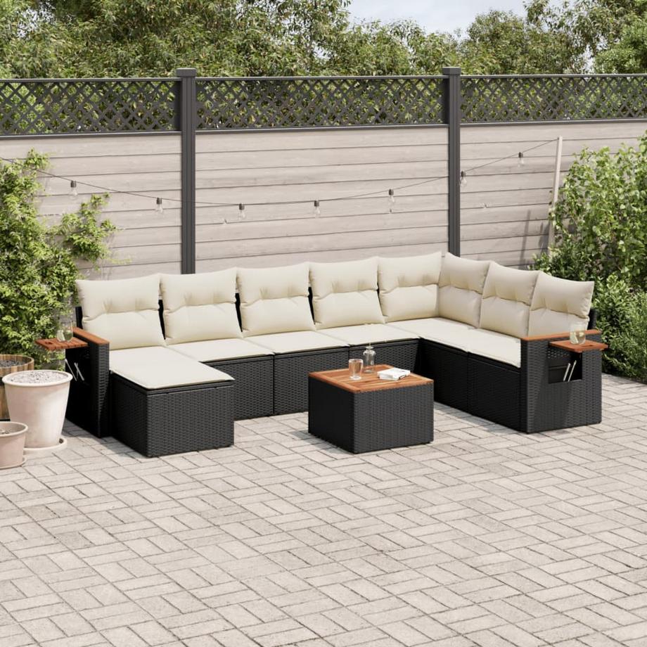 VidaXL set divano da giardino Polirattan  