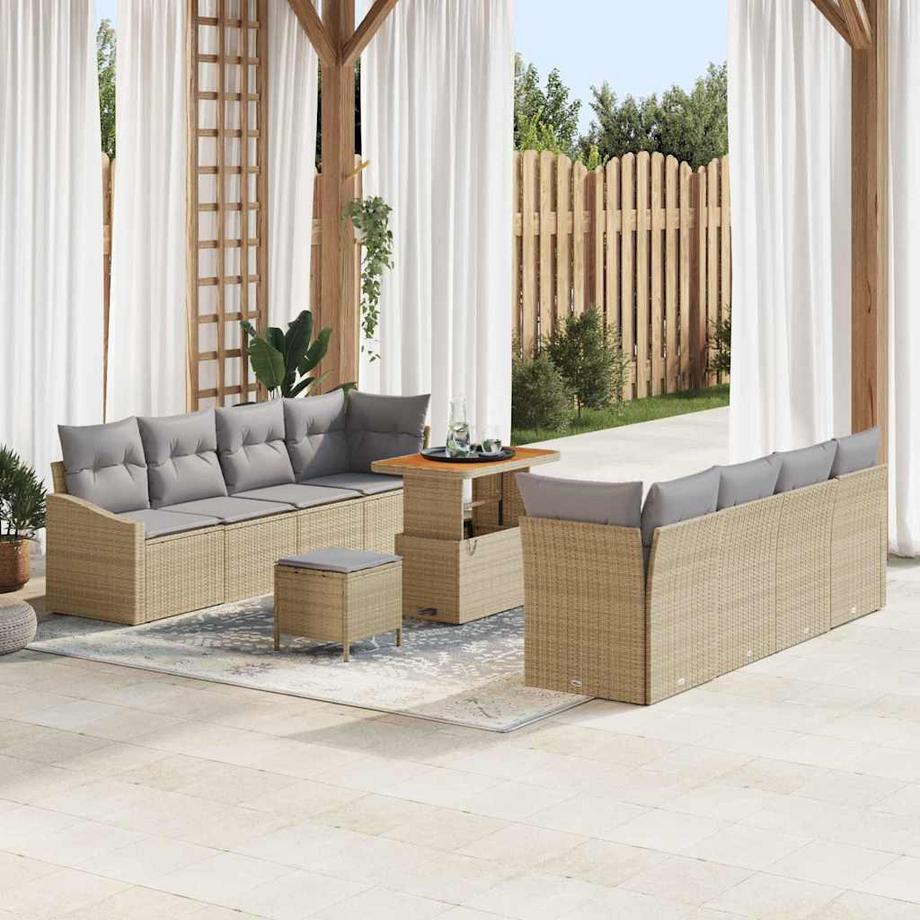 VidaXL Set Divano da Giardino Polyrattan  
