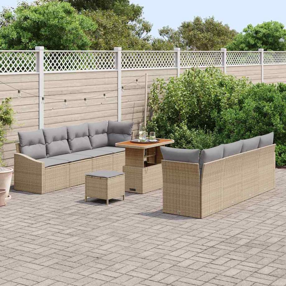 VidaXL Set Divano da Giardino Polyrattan  