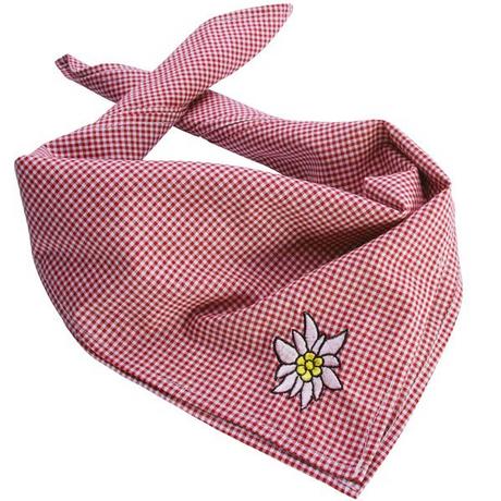 Tectake  Foulard Edelweiss pour costume traditionnel 