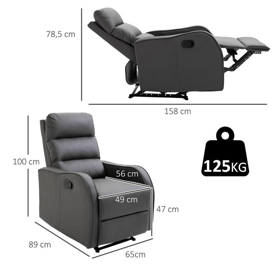 Northio Fauteuil De Relaxation Avec Fonction Berçante Et Inclinable, Rotatif, Porte-Gobelet, Chiffon Microfibre  
