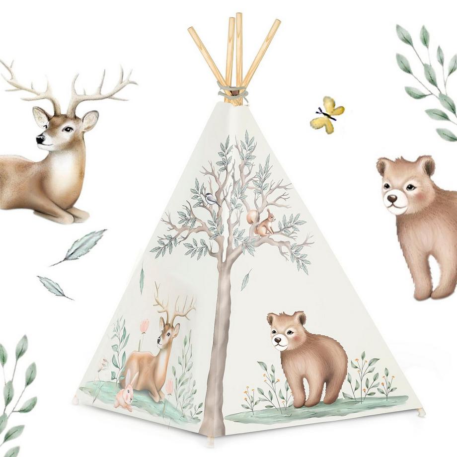 B2X  Kinder-Tipi-Zelt Nukido – Beige 