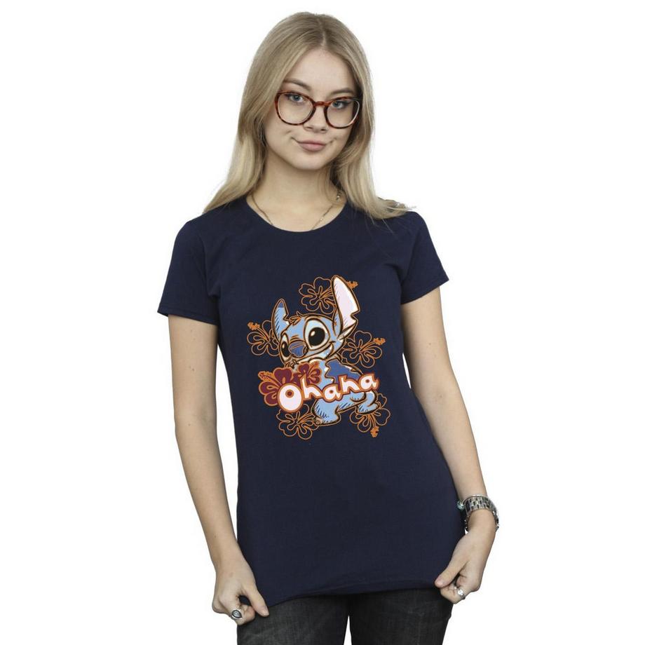 Disney Ohana Stitch Grafikdruck T-Shirt  