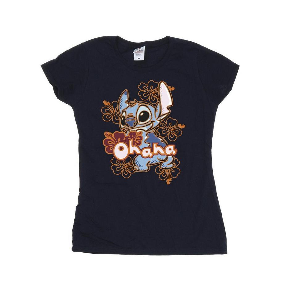 Disney Ohana Stitch T-Shirt Imprimé Graphique  