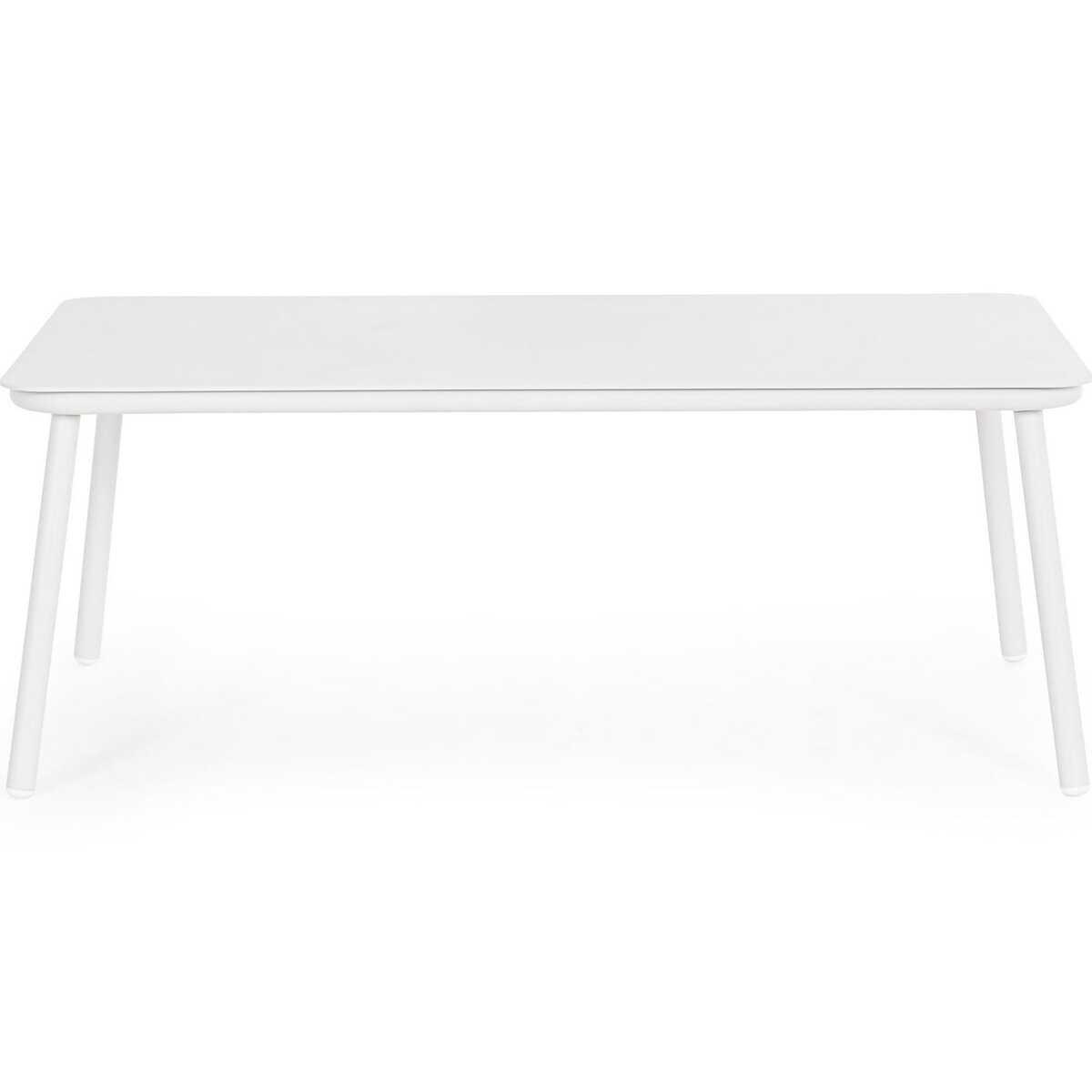 mutoni Table basse de jardin Spike blanc 104x61  