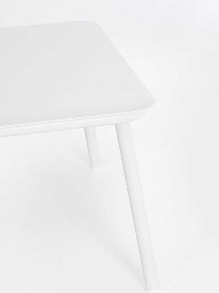 mutoni Table basse de jardin Spike blanc 104x61  