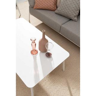 mutoni Table basse de jardin Spike blanc 104x61  