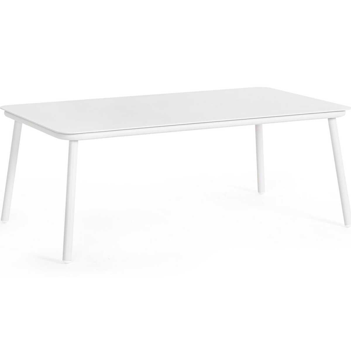 mutoni Table basse de jardin Spike blanc 104x61  