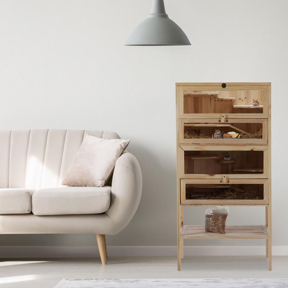 B2X  Cage à hamster en bois 