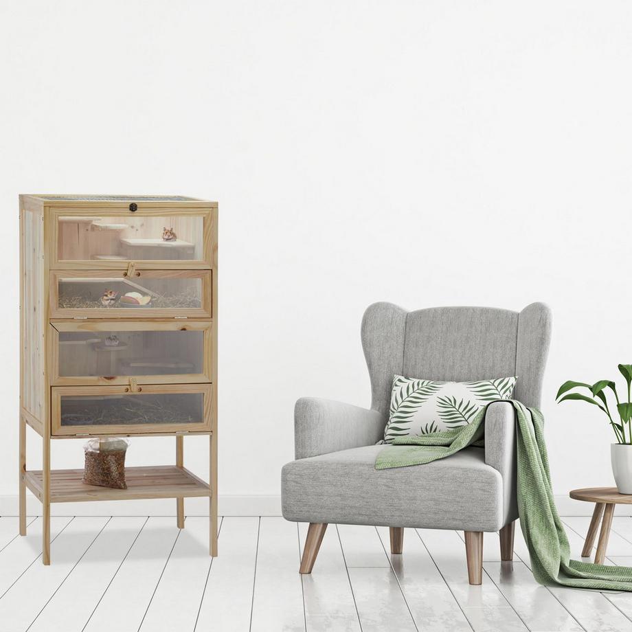 B2X  Cage à hamster en bois 