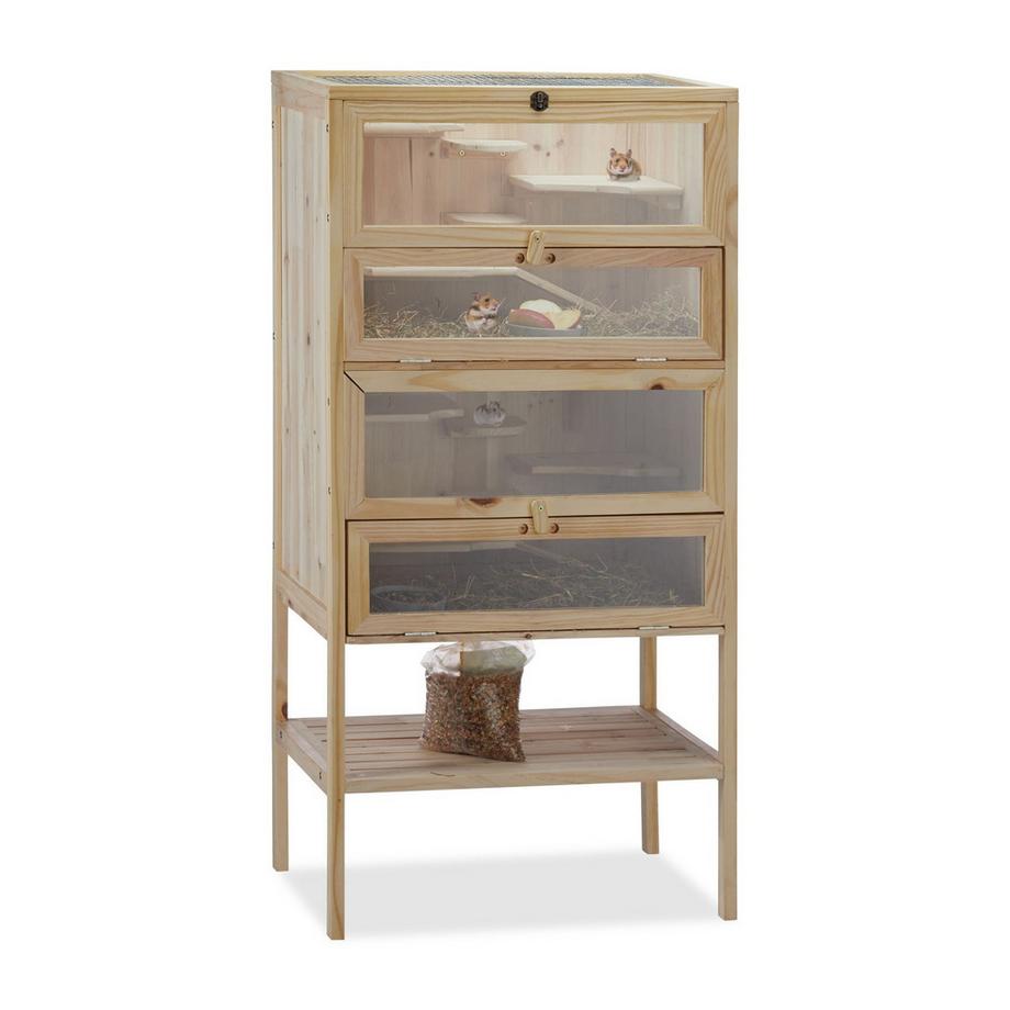 B2X  Cage à hamster en bois 