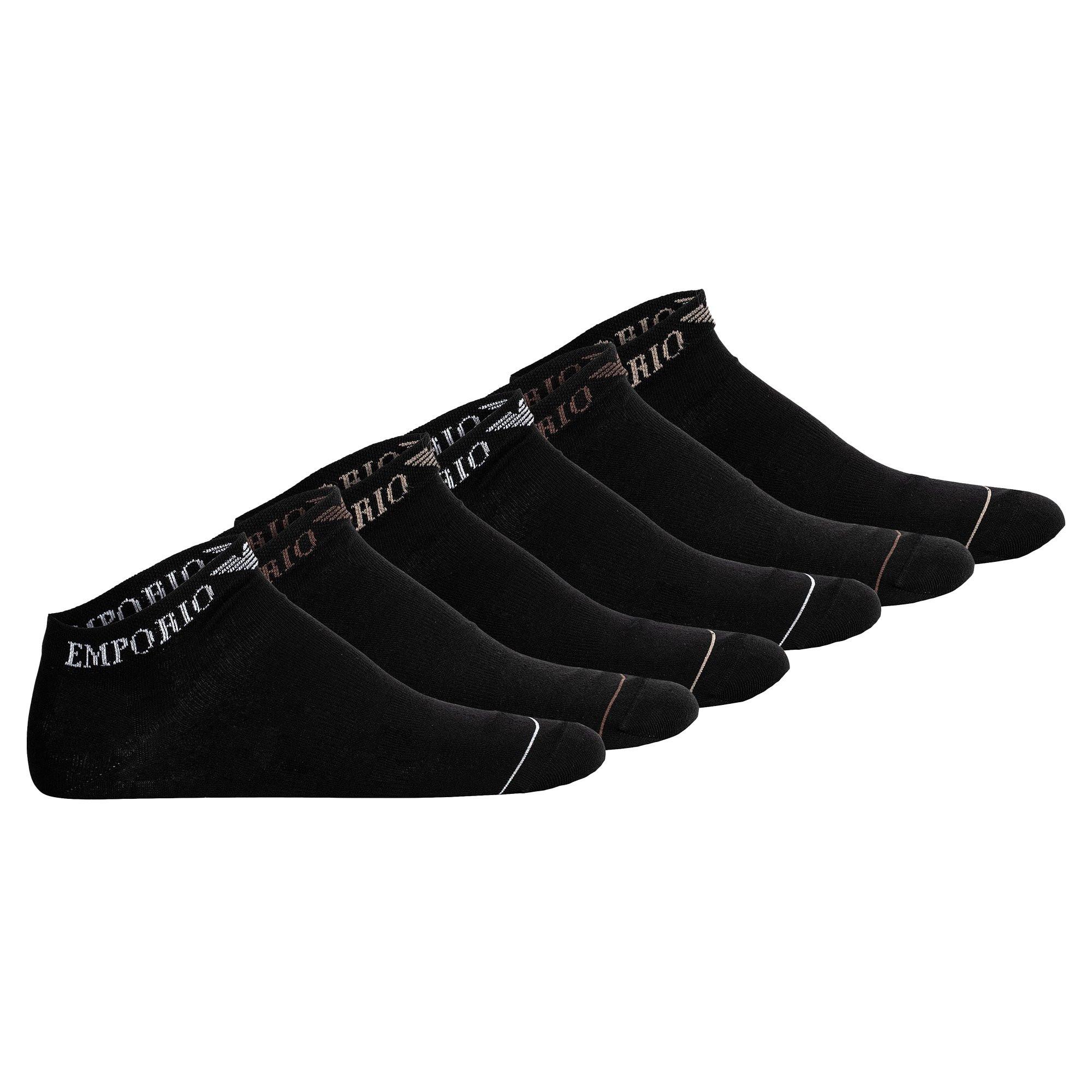 EMPORIO ARMANI Extended Logo Sneaker Socken 6er Pack  