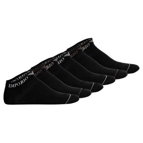 EMPORIO ARMANI Extended Logo Sneaker Socken 6er Pack  