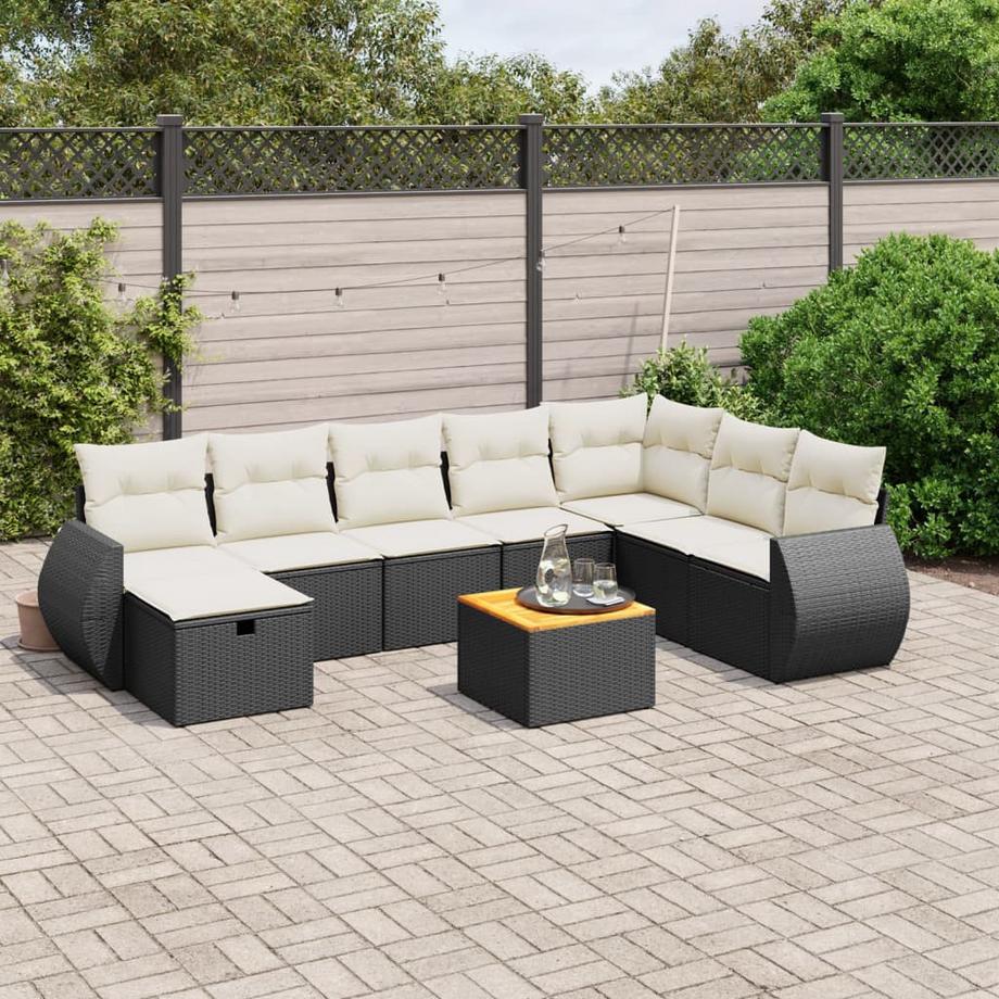 VidaXL set divano da giardino Polirattan  